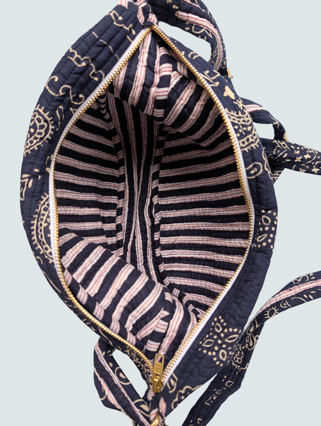 navy bandana print crossbody bag