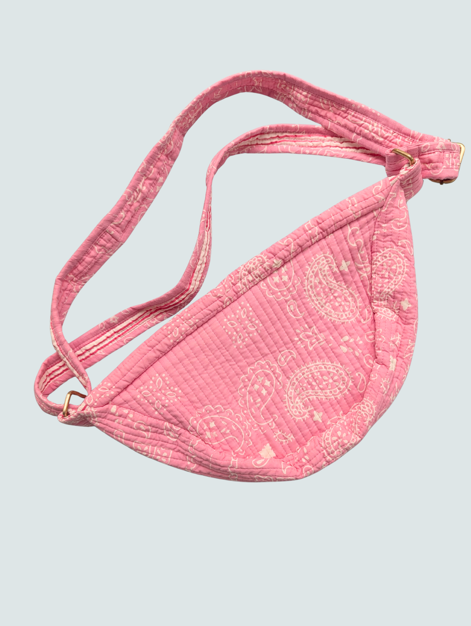 pink bandana print crossbody bag