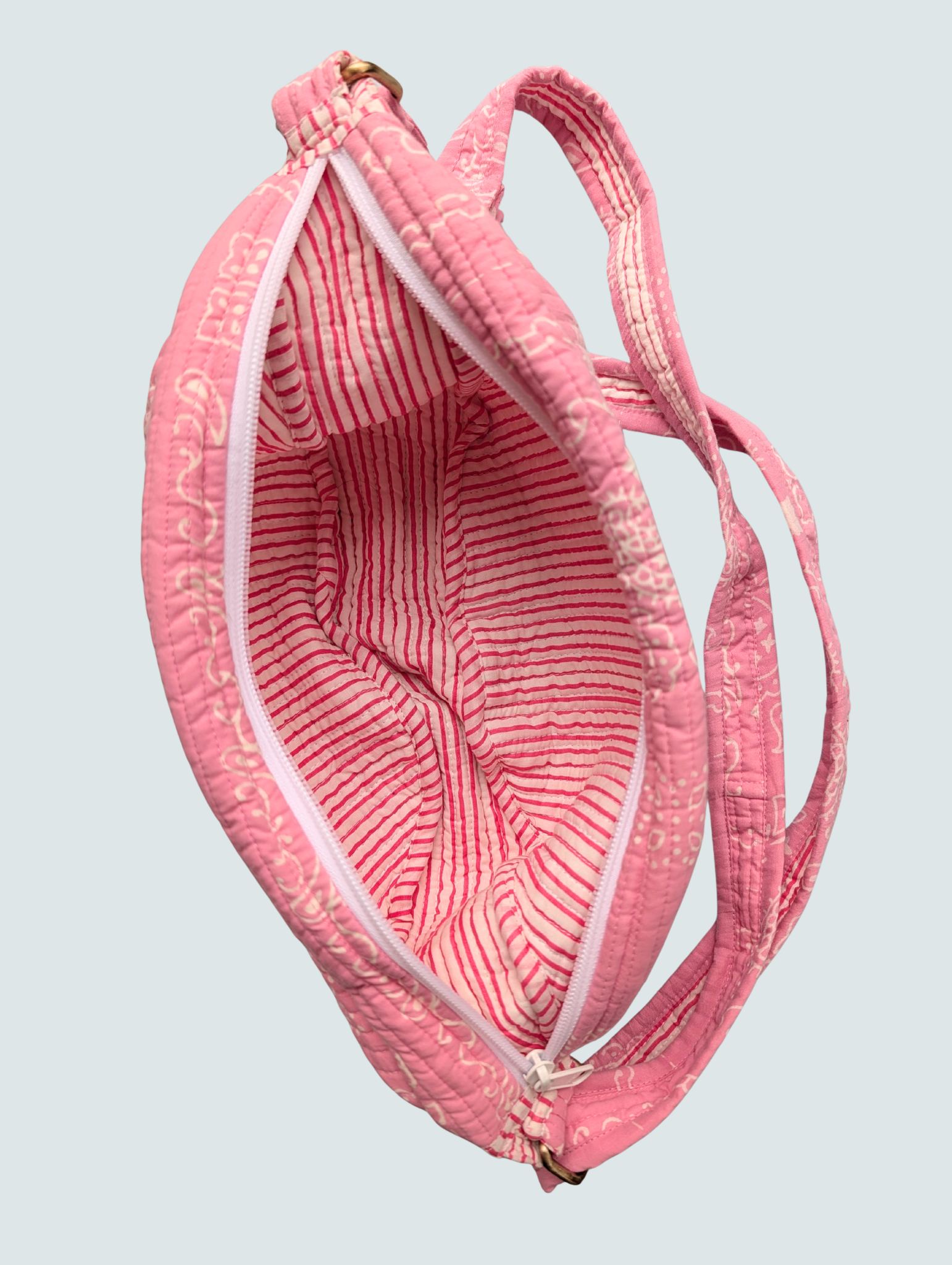 pink bandana print crossbody bag