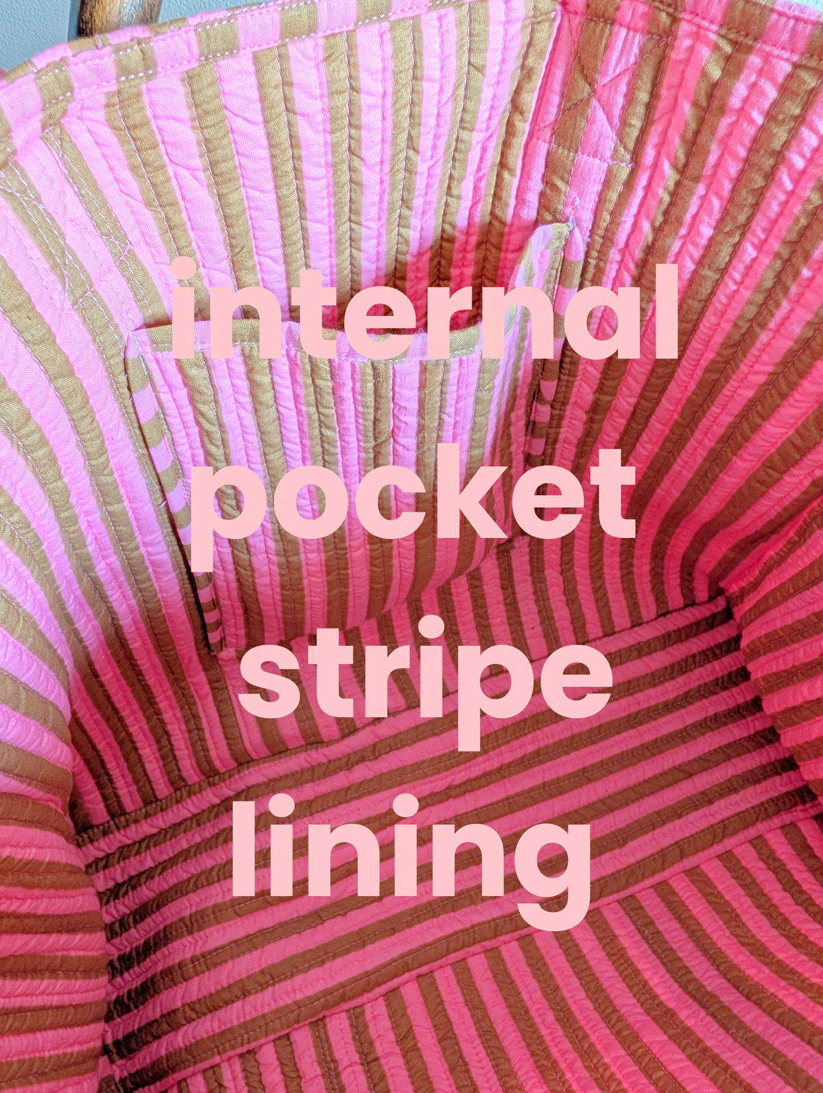 stripe tote bag